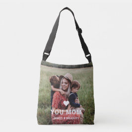 Cute HEART LIGT U MOM Moederdag Foto Crossbody Tas