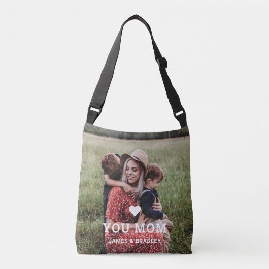 Cute HEART LIGT U MOM Moederdag Foto Crossbody Tas (Voorkant)