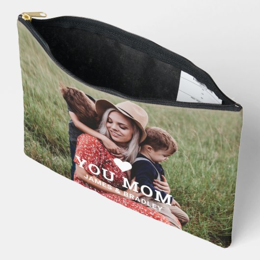 Cute HEART LIGT U MOM Moederdag Foto Etui (Open)