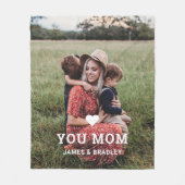 Cute HEART LIGT U MOM Moederdag Foto Fleece Deken (Voorkant)