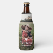 Cute HEART LIGT U MOM Moederdag Foto Flesjeskoeler (Fles Voorkant)