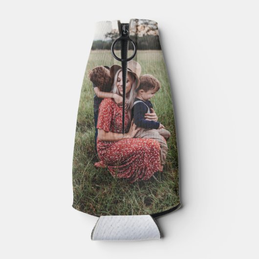 Cute HEART LIGT U MOM Moederdag Foto Flesjeskoeler (Achterkant)