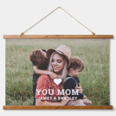 Cute HEART LIGT U MOM Moederdag Foto Hangend Wandkleed (Voorkant)