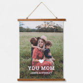 Cute HEART LIGT U MOM Moederdag Foto Hangend Wandkleed (Voorkant)