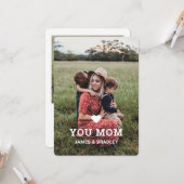 Cute HEART LIGT U MOM Moederdag Foto Kaart (Voorkant / Achterkant in situ)