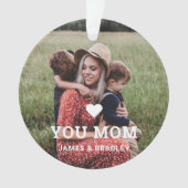 Cute HEART LIGT U MOM Moederdag Foto Ornament (voorkant)
