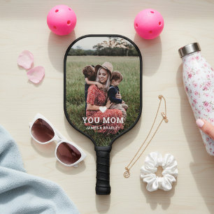 Cute HEART LIGT U MOM Moederdag Foto Pickleball Paddle