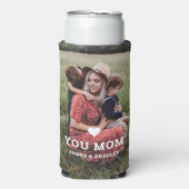 Cute HEART LIGT U MOM Moederdag Foto Seltzer Blikjeskoeler (Seltzer Voorkant)