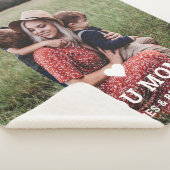 Cute HEART LIGT U MOM Moederdag Foto Sherpa Deken (3/4)