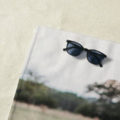 Cute HEART LIGT U MOM Moederdag Foto Strandlaken (In situ)