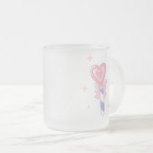 Cute Heart Lollipop Matglas Koffiemok (Voorkant rechts)