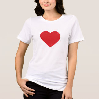 Cute Heart Love Minimalistische T-Shirt – Eenvoudi
