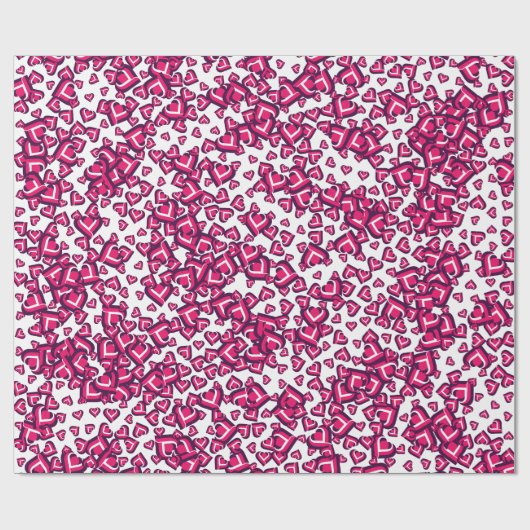 Cute Heart Love Shape Cadeaupapier (Vlak)