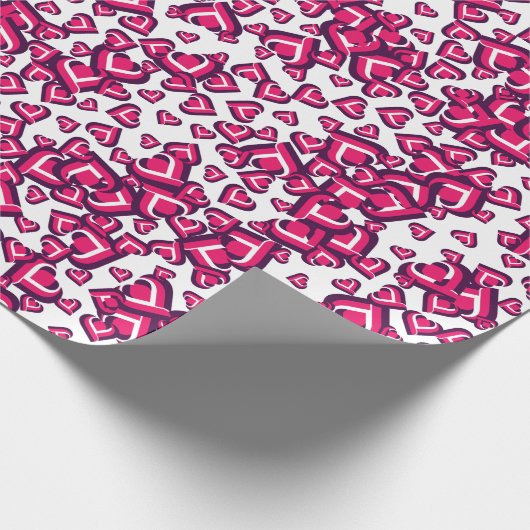 Cute Heart Love Shape Cadeaupapier (Hoek)