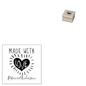 Cute Heart | Made met het manuscript van de Liefde Rubberstempel (Gestempeld)