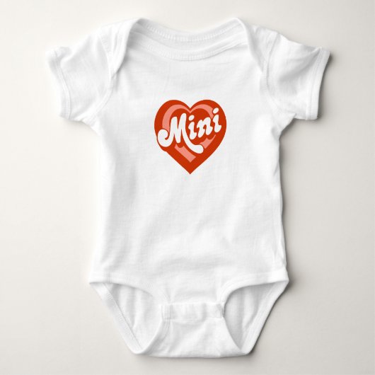 Cute Heart Mama Mini Moeder Daughter Romper (Voorkant)