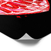 Cute Heart Mama Valentines Day Mom Wife  Poster (Hoek)