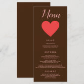 Cute Heart Menu (Voorkant / Achterkant)