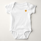 Cute Heart met Eyes op White Baby Bodysuit (Voorkant)