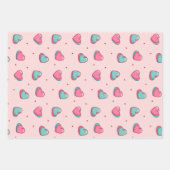 Cute Heart Minimalist Love Pattern Valentijnsdag Inpakpapier Vel