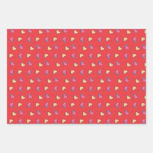 Cute Heart Minimalist Love Pattern Valentijnsdag Inpakpapier Vel (Voorkant 2)