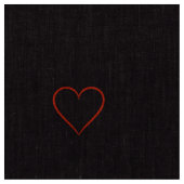 Cute Heart Modern Black Red Stof (Close Up)