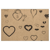 Cute Heart Modern Dark Grey Stof (Fat Quarter)