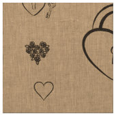 Cute Heart Modern Dark Grey Stof (Swatch)