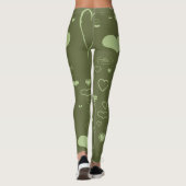 Cute Heart Modern Green Leggings (Achterkant)