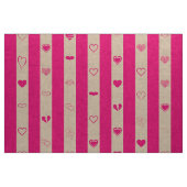 Cute Heart Modern Hot Pink Stripe Stof (Yard (91,4 cm))