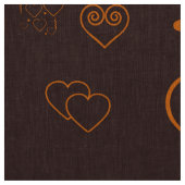 Cute Heart Modern Oranje Stof (Swatch)