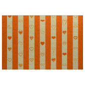 Cute Heart Modern Oranje Stripe Stof (Yard (91,4 cm))