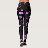 Cute Heart Modern Orchid Leggings (Achterkant)