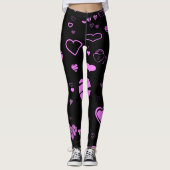 Cute Heart Modern Orchid Leggings (Voorkant)