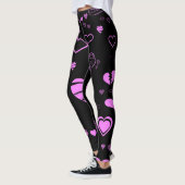 Cute Heart Modern Orchid Leggings (Links)