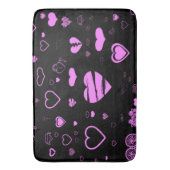 Cute Heart Modern Orchid Pattern Badmat (Voorkant Verticaal)