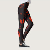 Cute Heart Modern Red Leggings (Rechts)