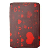 Cute Heart Modern Red Pattern Badmat (Voorkant Verticaal)