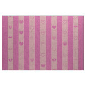 Cute Heart Modern Roze Paarse Stripe Stof (Yard (91,4 cm))