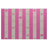 Cute Heart Modern Roze Stripe Stof (Yard (91,4 cm))