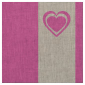 Cute Heart Modern Roze Stripe Stof (Swatch)