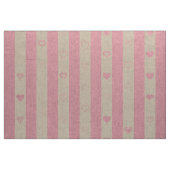 Cute Heart Modern Roze Stripe Stof (Yard (91,4 cm))