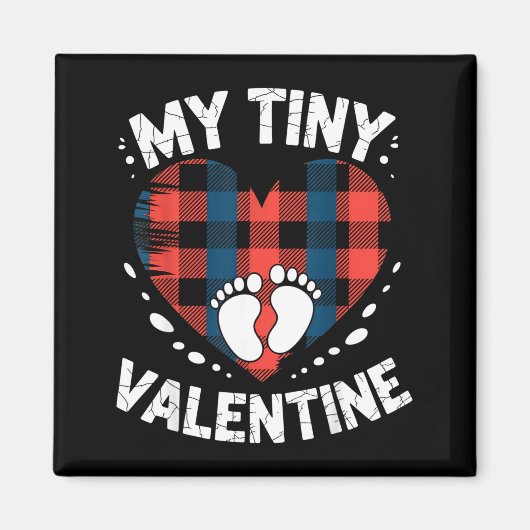 Cute Heart My Tiny Valentine Pregnancy Announcemen Magneet (Voorkant)