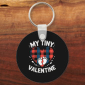 Cute Heart My Tiny Valentine Pregnancy Announcemen Sleutelhanger (Voorkant)
