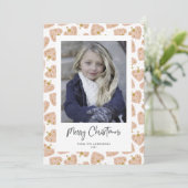 Cute Heart Ornaments Feestdagenkaart (Staand voorkant)