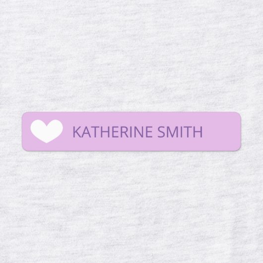 Cute Heart Paars PInk Violet Labels (Design 1)