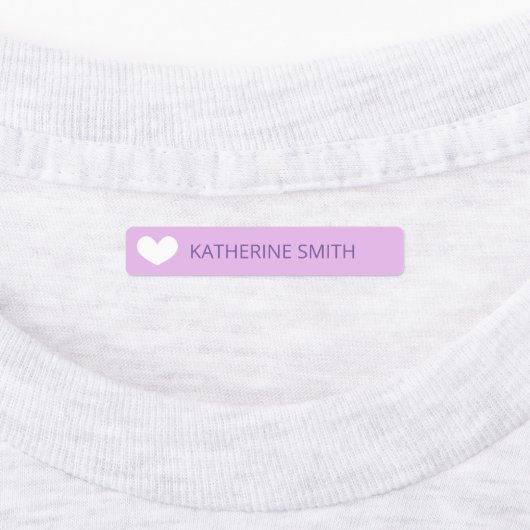 Cute Heart Paars PInk Violet Labels (Aangebracht)