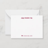 Cute Heart Pattern Cupid Bow Arrow Valentijnsdag Notitiekaartje (Voorkant)