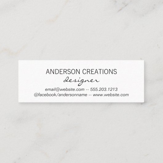 Cute Heart Pattern Mini Visitekaartje (Achterkant)