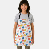 Cute Heart Pattern Persoonlijke naam Apron Schort (Insitu)
